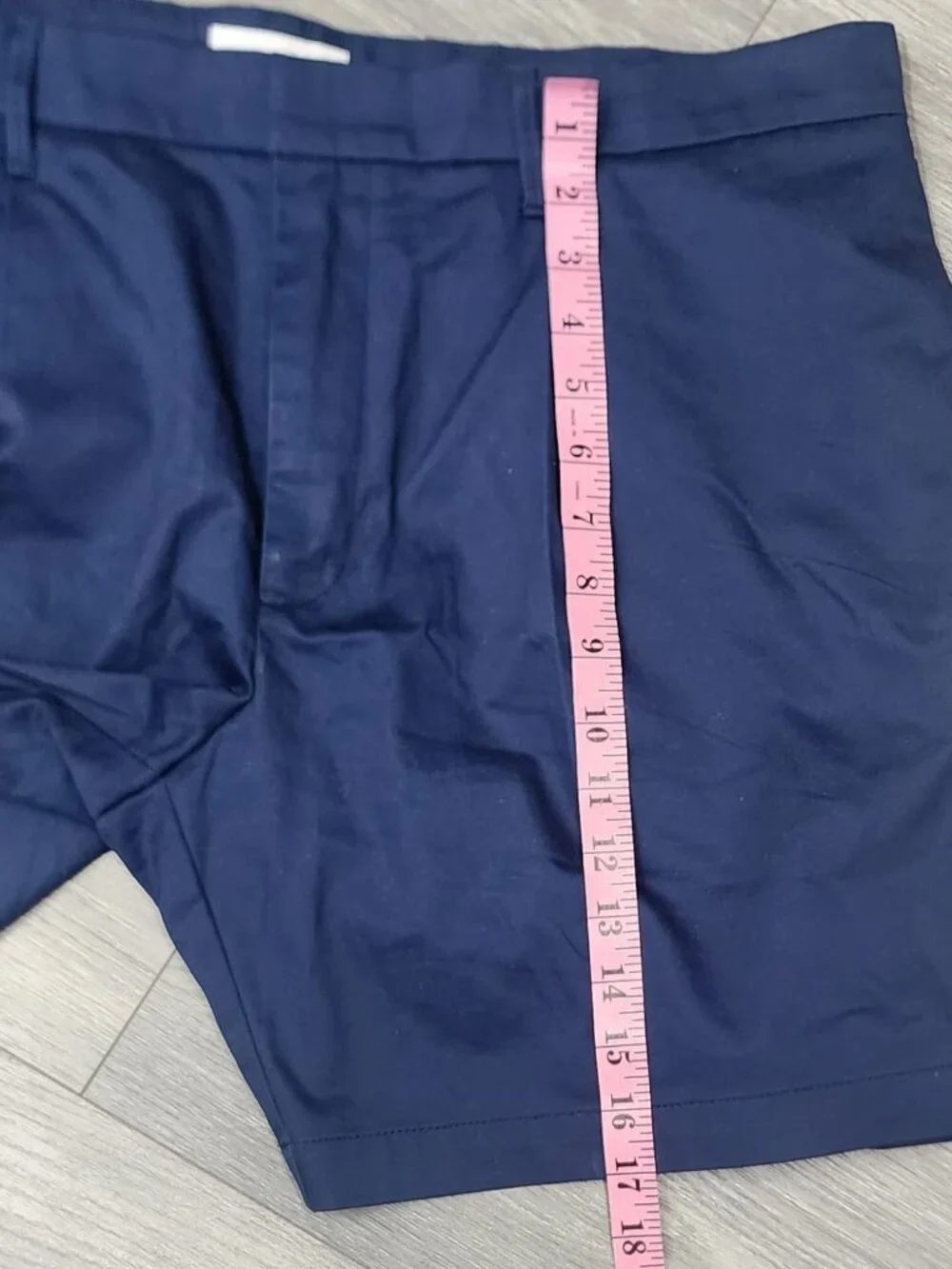 Goodfellow & Co Men’s Size 38 Navy Blue Pleated Cotton Stretch Chino Shorts